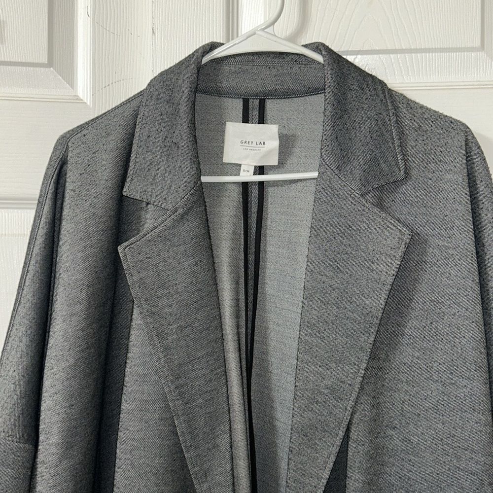 Grey Lab Gray Open Front Oversized Blazer Jacket(… - image 6